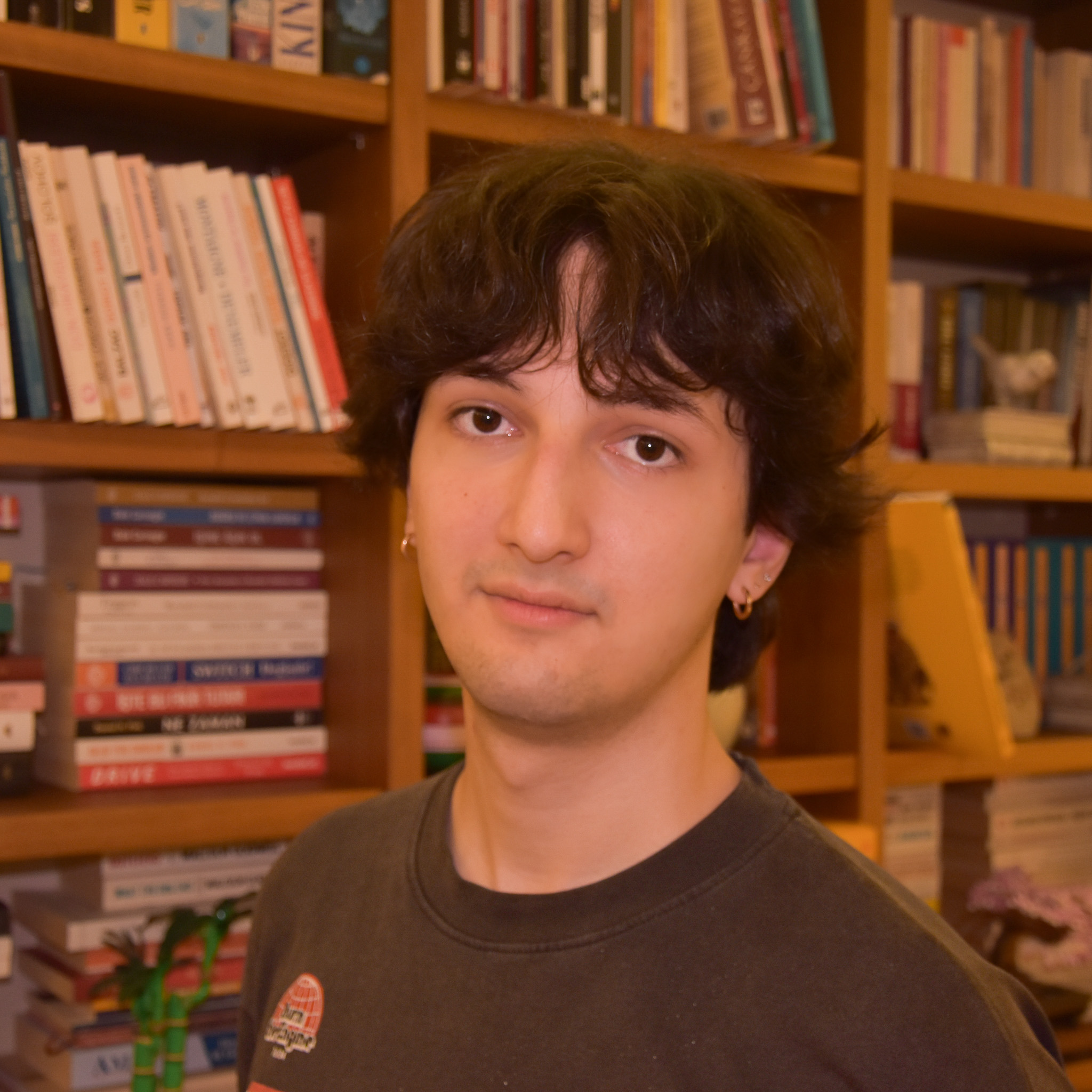 Me in front of my library